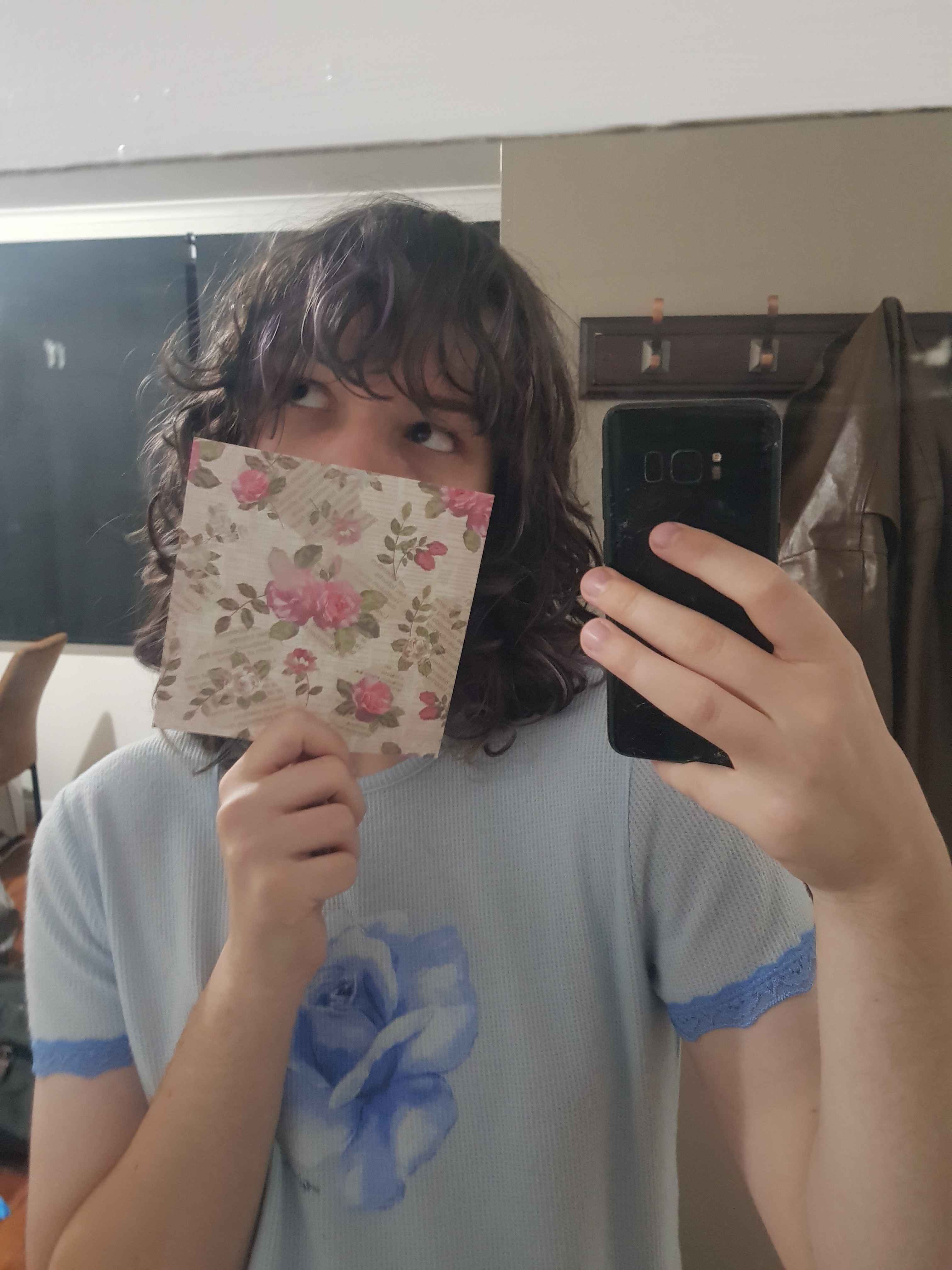 Me looking into the distance with a little letter over my mouth!